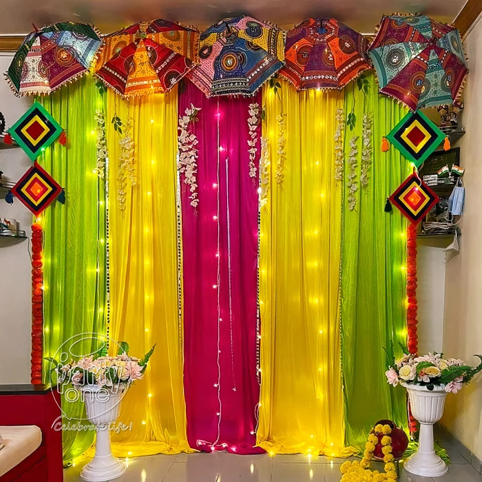 festival decorations Colourful Festive Navratri Pooja Decoration